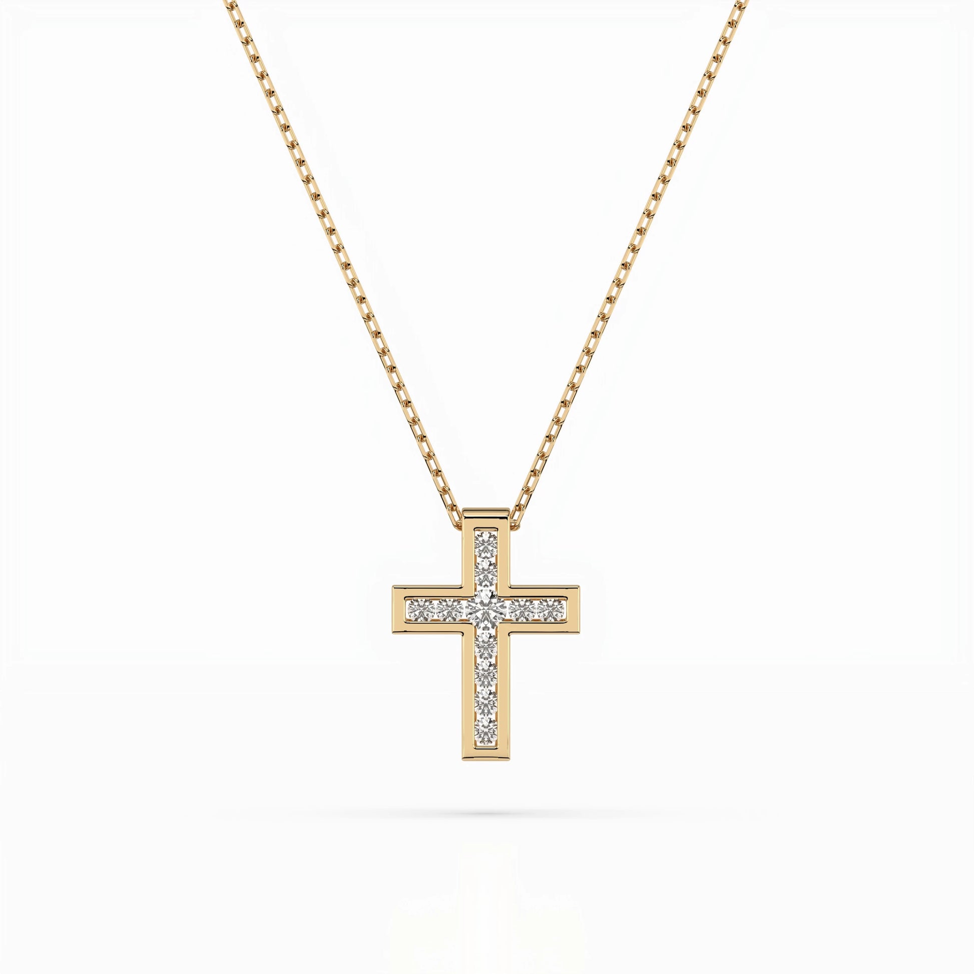 Minimalism Necklace (Round), 0.03 ct — 104-10008