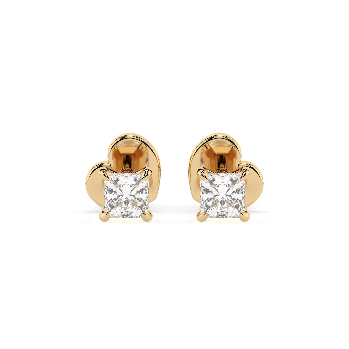 Solitaire Butterfly Earring (Princess), 0.34 ct — 102-10113(3.0)PR
