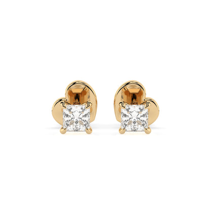 Solitaire Butterfly Earring (Princess), 0.34 ct — 102-10113(3.0)PR