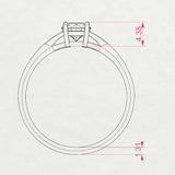 Solitaire Diamond Ring Round 0.5ct by Qutahia Jewellery