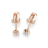 Diamond Stud Earrings Round 0.2ct by Qutahia Jewellery