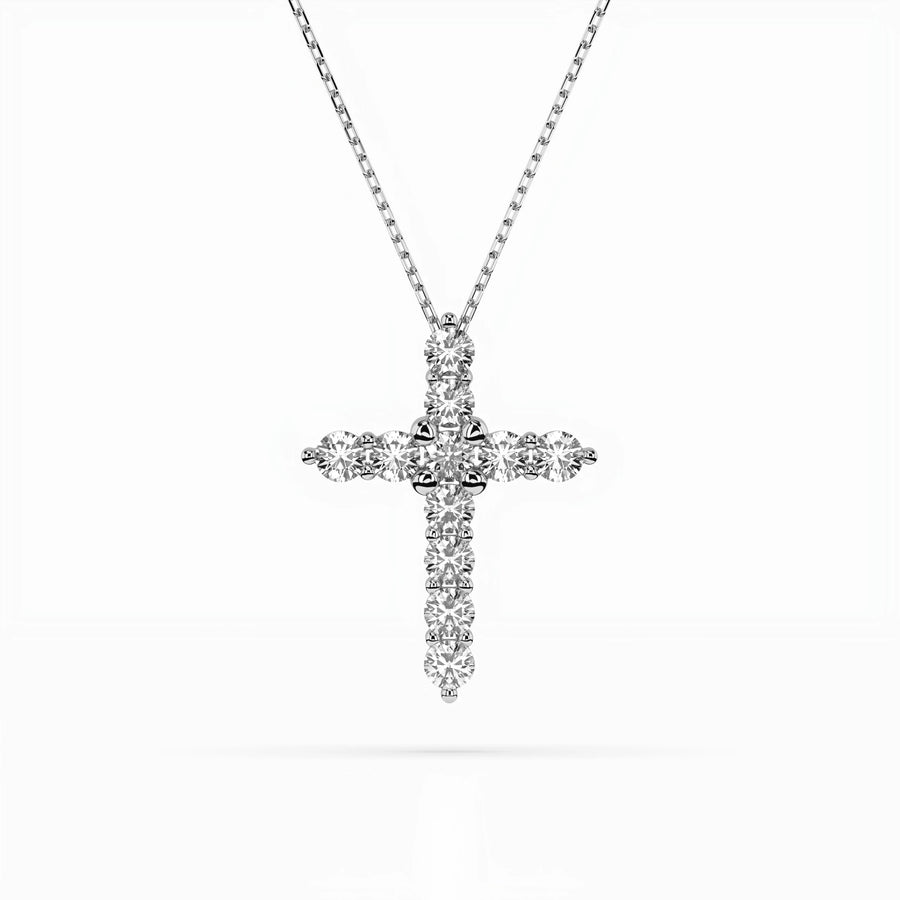 Delicate Diamond Necklace Round 0.52ct by Qutahia Jewellery
