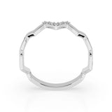 Minimalist Diamond Ring Round 0.05ct by Qutahia Jewellery