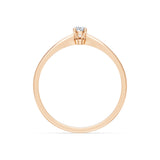 Solitaire Diamond Ring Round Brilliant 0.1ct by Qutahia Jewellery