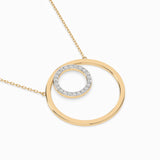 Delicate Diamond Necklace Round 0.13ct by Qutahia Jewellery