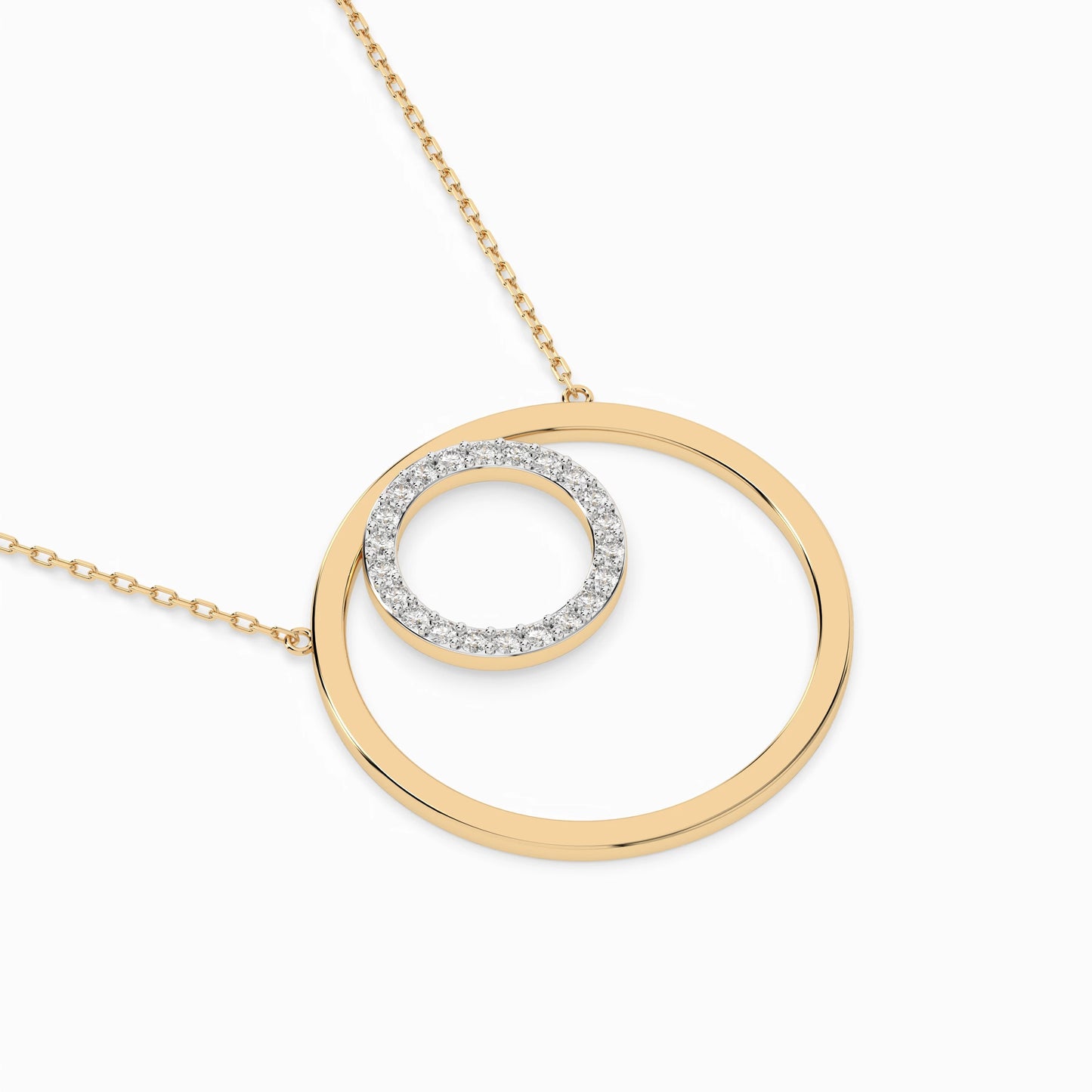 Minimalism Necklace (Round), 0.13 ct — 104-10054
