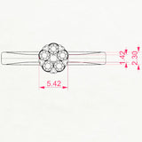 Illusion Diamond Ring Round 0.03ct by Qutahia Jewellery