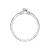 Solitaire Eternity Diamond Ring Round Brilliant 0.35ct by Qutahia Jewellery