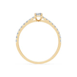 Solitaire Eternity Diamond Ring Baguette 0.3ct by Qutahia Jewellery