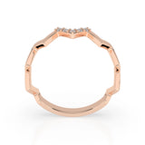 Minimalist Diamond Ring Round 0.05ct by Qutahia Jewellery