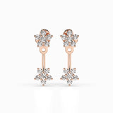Illusion Diamond Earrings Round 0.25ct by Qutahia Jewellery