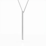 Delicate Diamond Necklace Round 0.14ct by Qutahia Jewellery