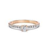 Solitaire Eternity Diamond Ring Round 0.2ct by Qutahia Jewellery