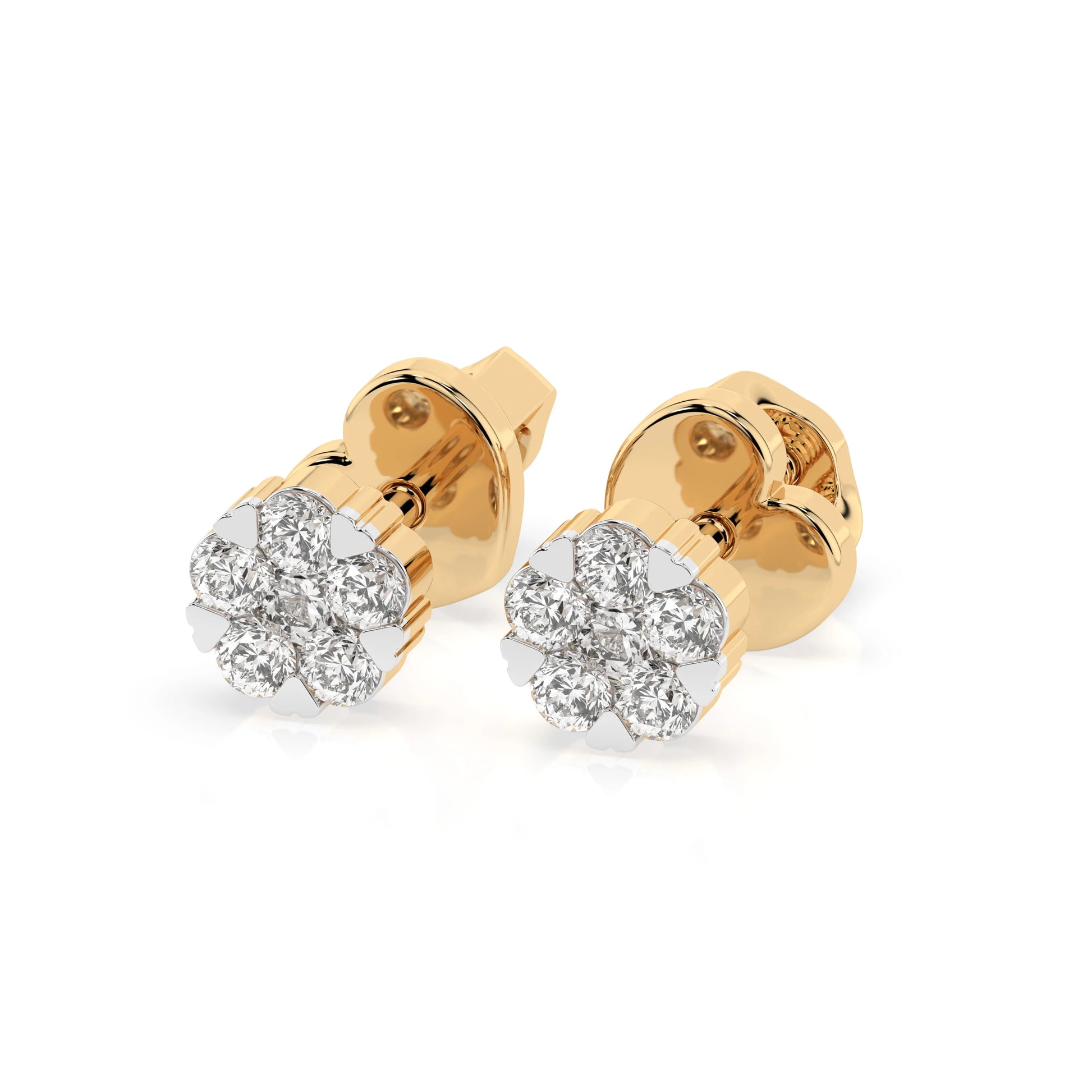 Illusion Earring (Round), 0.06 ct — 102-10015/2(2.0)