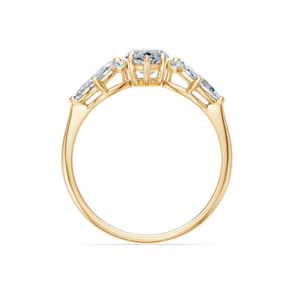 Marquise Lab Grown Diamond Side Stone Eternity Ring 1.0ct by Qutahia Jewellery
