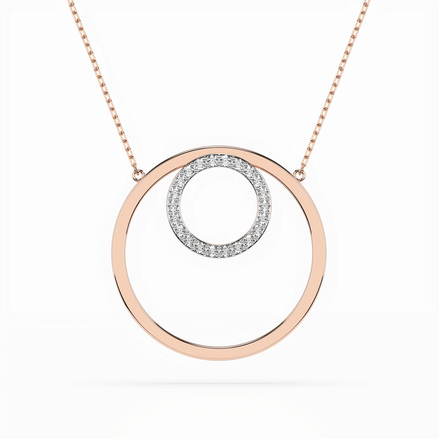 Minimalism Necklace (Round), 0.13 ct — 104-10054
