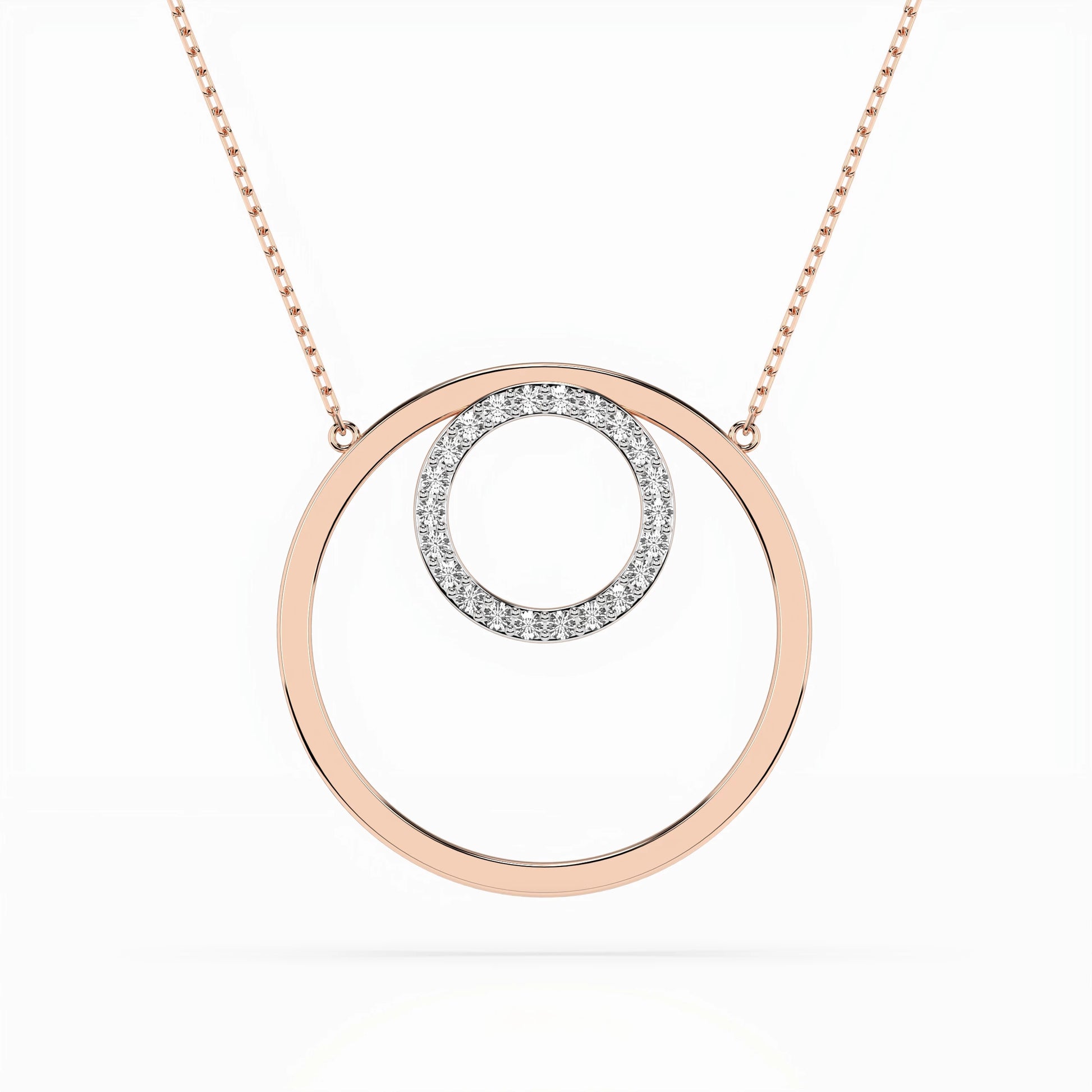 Minimalism Necklace (Round), 0.13 ct — 104-10054