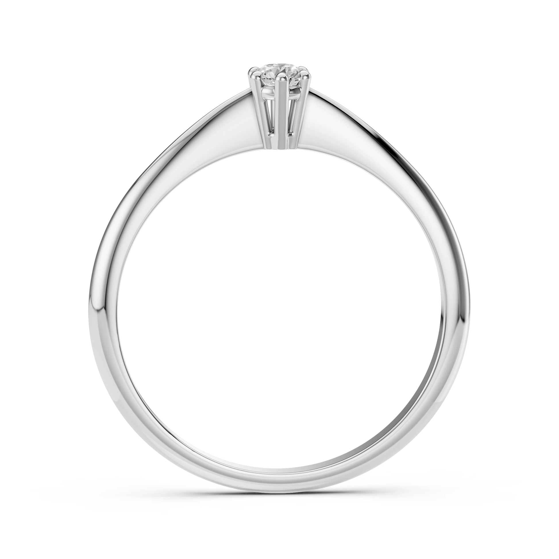 Solitaire Ring (Round), 0.1 ct — 101-10027(3.0)