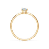 Round Brilliant Diamond Wide Solitaire Engagement Ring 0.2ct by Qutahia Jewellery