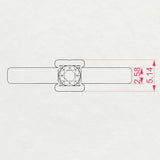Solitaire Diamond Ring Round 0.15ct by Qutahia Jewellery