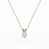 Diamond Pendant Necklace Princess 0.3ct by Qutahia Jewellery