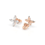 Illusion Diamond Earrings Marquise 0.8ct by Qutahia Jewellery