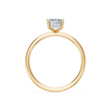 Emerald Lab Grown Diamond Micro Pave Engagement Ring 1.5ct by Qutahia Jewellery