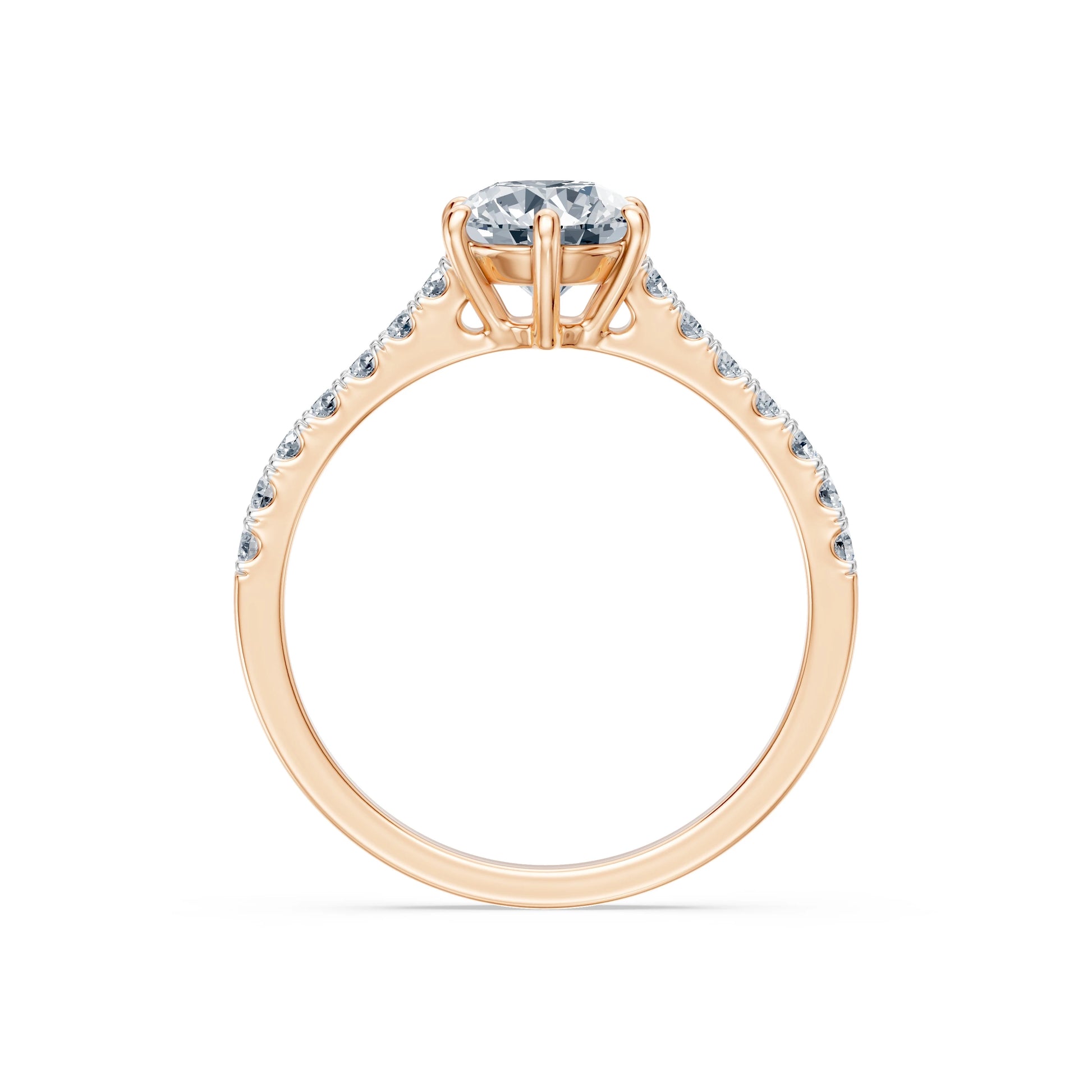 Round Brilliant Diamond Pave Eternity Ring 1.0ct by Qutahia Jewellery