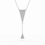 Delicate Diamond Necklace Round 0.41ct by Qutahia Jewellery