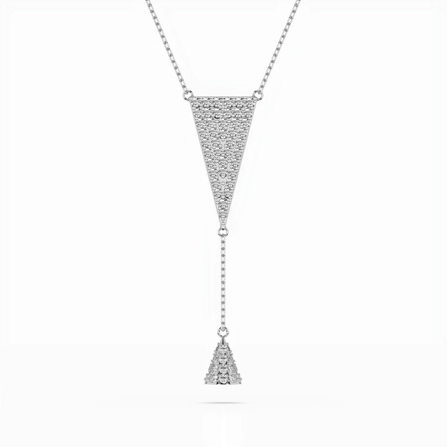 Delicate Diamond Necklace Round 0.41ct by Qutahia Jewellery