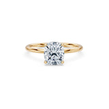 Cushion Lab Grown Diamond Micro Pave Engagement Ring 2.0ct by Qutahia Jewellery