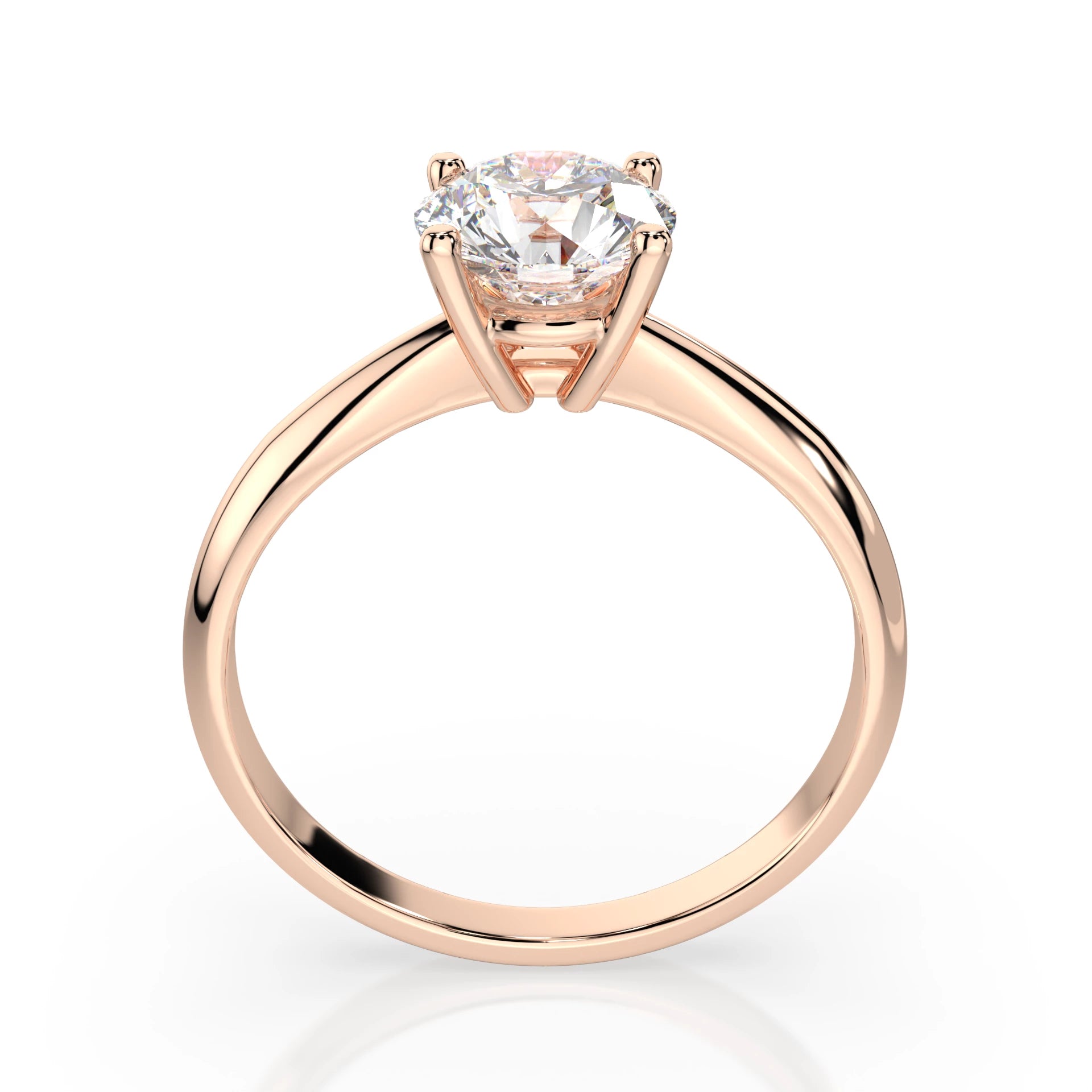 Solitaire Ring (Round), 1.0 ct — 101-10021(6.5)