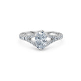 Oval Lab Grown Diamond Micro Pave Eternity Ring 1.0ct by Qutahia Jewellery