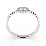 Minimalist Diamond Ring Round 0.07ct by Qutahia Jewellery