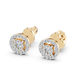 Illusion Diamond Earrings Round 0.06ct by Qutahia Jewellery