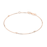 Diamond Bracelet Gold Round 0.07ct by Qutahia Jewellery