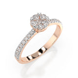 Illusion Diamond Ring Round 0.03ct by Qutahia Jewellery