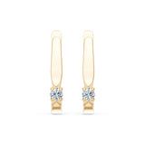 Solitaire English Lock Earring, 0.15 ct — 102-10046(2.7)