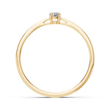 Solitaire Diamond Ring Round 0.1ct by Qutahia Jewellery