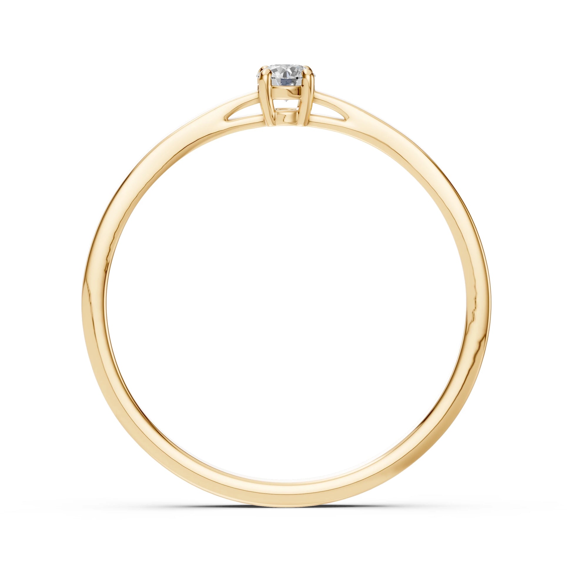 Solitaire Ring (Round), 0.1 ct — 101-10012/1(3.0)