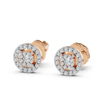 Illusion Diamond Earrings Round 0.06ct by Qutahia Jewellery