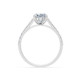 Oval Lab Grown Diamond Slim Pave Eternity Ring 1.5ct by Qutahia Jewellery
