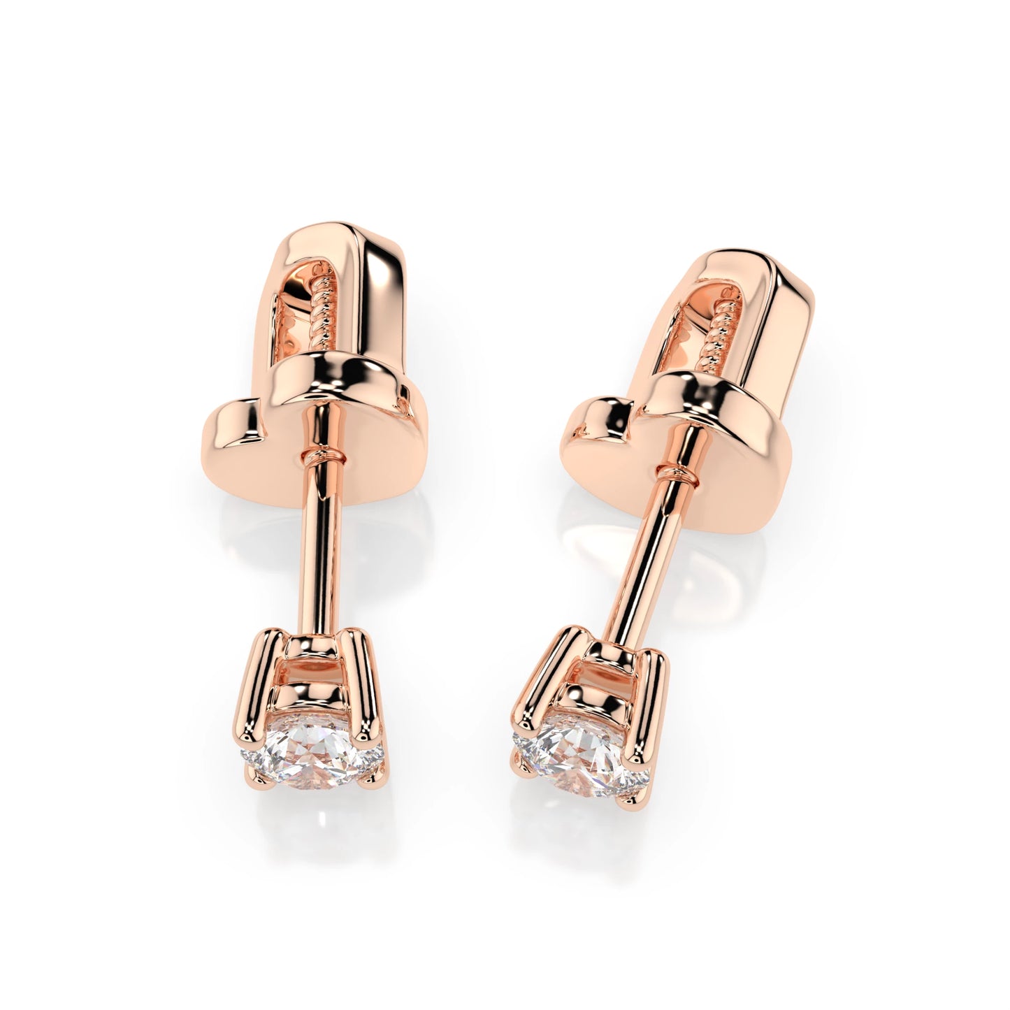 Solitaire Butterfly Earring (Round), 0.3 ct — 102-10012/1(3.4)