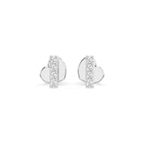 Small Diamond Earrings Round 0.08ct by Qutahia Jewellery