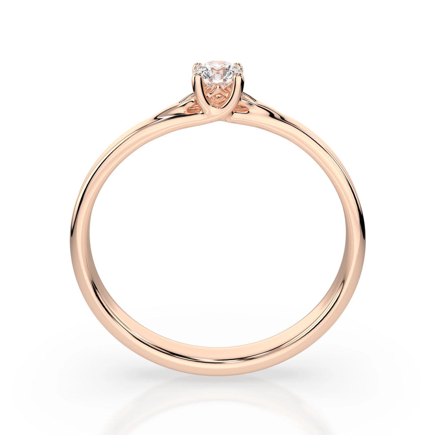 Solitaire Ring (Round), 0.1 ct — 101-10014(3.0)