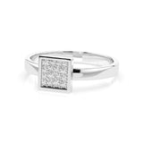 Illusion Diamond Ring Round 0.07ct by Qutahia Jewellery