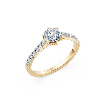 Round Brilliant Diamond Pave Eternity Ring 0.7ct by Qutahia Jewellery