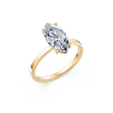 Marquise Lab Grown Diamond Solitaire Engagement Ring 2.0ct by Qutahia Jewellery