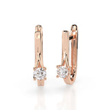 Small Diamond Earrings Round 0.2ct by Qutahia Jewellery