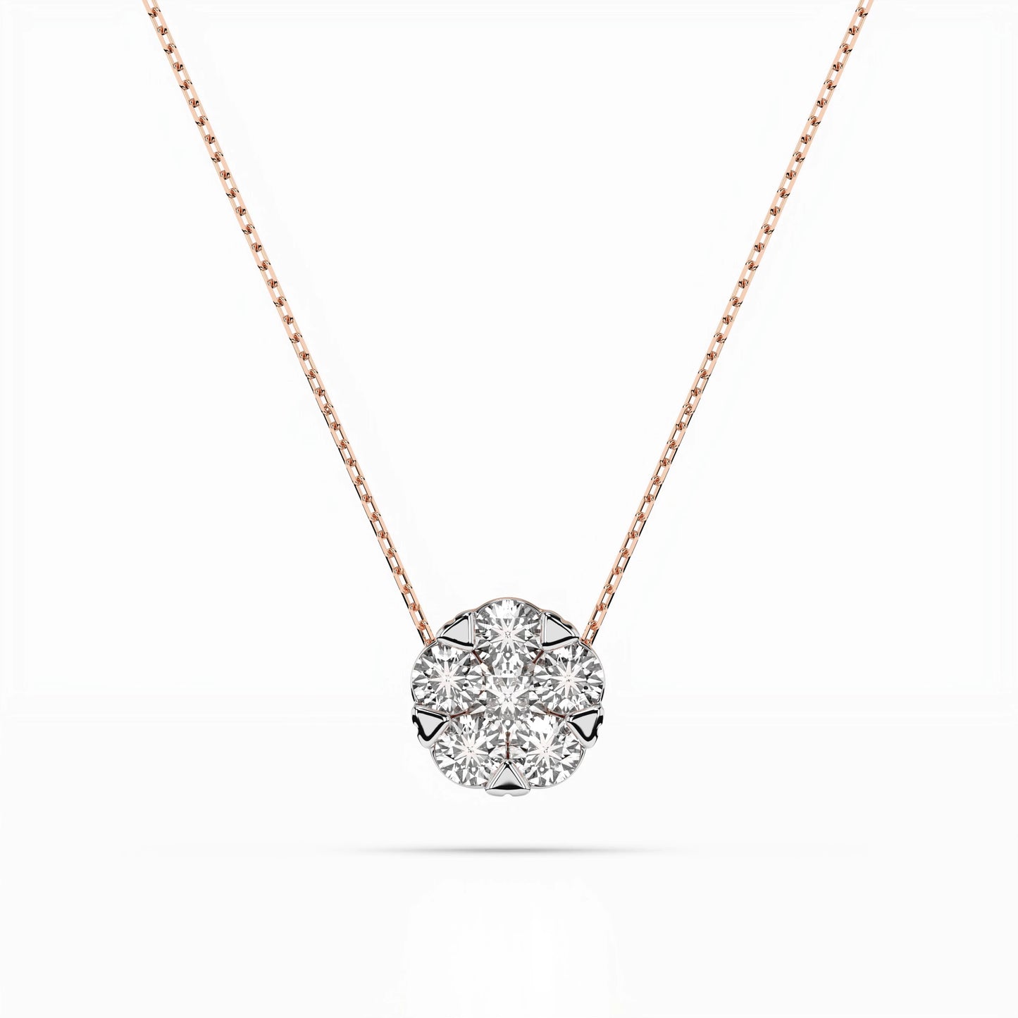 Illusion Necklace (Round), 0.15 ct — 104-10033(3.4)